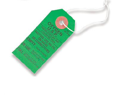 Tag Status Cylinder Green w/Elastic String .. .  .  